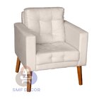 Poltrona Opala E Puff Opala Bege Claro