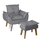 Poltrona Opala E Puff Opala Cinza