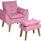 Poltrona Opala E Puff Opala Rosê