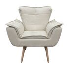 Poltrona Opala Linho Escamas A76 Pés Palito D'rossi