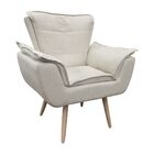 Poltrona Opala Linho Escamas A76 Pés Palito D'rossi