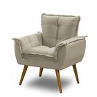 Poltrona Opala Luxo  Bege Capuccino Claro - Adonai Estofados