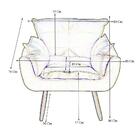 Poltrona Opala New Veludo Amarelo