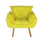 Poltrona Opala New Veludo Amarelo