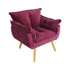 Poltrona Opala New Veludo Marsala
