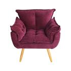 Poltrona Opala New Veludo Marsala