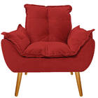 Poltrona Opala Palito Corano  - Doce Sonho Móveis - Vermelho