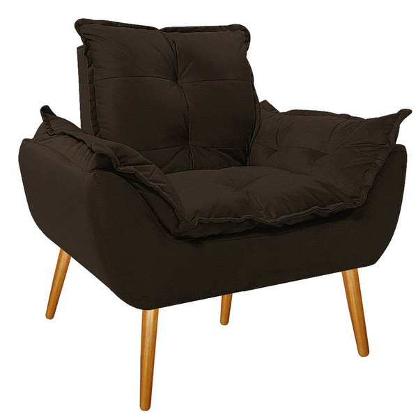 Poltrona Opala Palito Mel Corano - Amarena Móveis - Marrom