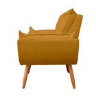 Poltrona Opala Para Sala E Quarto Suede Amarelo Mostarda - Jy