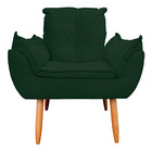 Poltrona Opala Para Sala E Quarto Suede - Jylcrom - Verde