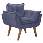 Poltrona Opala Pé Palito Azul Bic