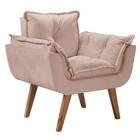 Poltrona Opala Pé Palito Tecido Cappuccino