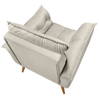 Poltrona Opala Pés Palito Decorativa Sala E Quarto Veludo Beg