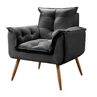 Poltrona Opala Pés Palito Decorativa Sala E Quarto Veludo Pre