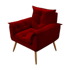 Poltrona Opala Pés Palito Decorativa Sala E Quarto Veludo Ver