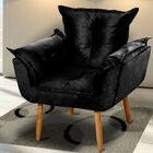 Poltrona Opala Platinum Decor Suede Preto