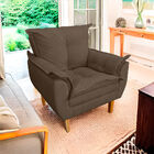 Poltrona Opala Premium Para Sala E Quarto Suede Capuccino - J