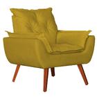 Poltrona Opala Suede Amarelo