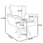 Poltrona Opala Suede Bege Base Giratória Madeira Bnn Decor