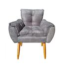 Poltrona Opala Suede Cinza