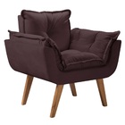 Poltrona Opalla Base Palito Marrom