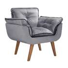 Poltrona Opalla Cinza E Preta