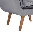 Poltrona Opalla Cinza E Preta