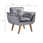 Poltrona Opalla Cinza E Preta