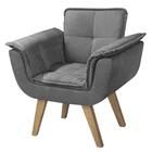 Poltrona Opalla New Base Palito Cinza