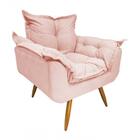 Poltrona Opalla Suede Rosa