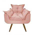 Poltrona Opalla Suede Rosa