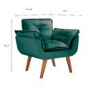 Poltrona Opalla Verde E Preta