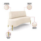 Poltrona Orgânica 2 Lugares 135cm Pé Ferro Dourado Maraú Bouc