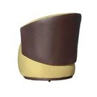 Poltrona Orgânica Beatriz Com Composê Corino Marrom Suede Ama