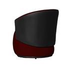 Poltrona Orgânica Beatriz Com Composê Corino Preto Suede Bord