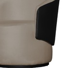 Poltrona Orgânica Beatriz Com Composê Corino Preto Suede Capp