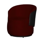 Poltrona Orgânica Beatriz Suede Bordo Com Composê Corino Pret