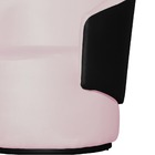 Poltrona Orgânica Beatriz Suede Rosa Bebê Com Composê Corino