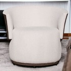 Poltrona Orgânica Beatriz Tecido Boucle Bege Composê Em Calac