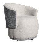 Poltrona Orgânica Beatriz Tecido Boucle Bege Composê Em Calac