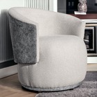 Poltrona Orgânica Beatriz Tecido Boucle Bege Composê Em Calac