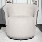 Poltrona Orgânica Beatriz Tecido Boucle Bege Composê Em Calac