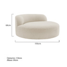 Poltrona Orgânica Chaise Rússia Bouclé - Doce Sonho Móveis -