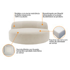 Poltrona Orgânica Chaise Rússia Bouclé - Doce Sonho Móveis -