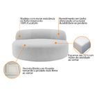 Poltrona Orgânica Chaise Rússia Linho - Doce Sonho Móveis - C