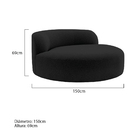 Poltrona Orgânica Chaise Rússia Linho - Doce Sonho Móveis - P