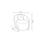 Poltrona Orgânica Curva Amsterdã Boucle Chumbo - Montanari's