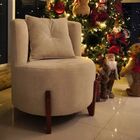 Poltrona Orgânica Curva Luna Boucle Bege - Montanaris Decor