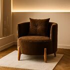 Poltrona Orgânica Curva Luna Veludo - Montanaris Decor - Velu