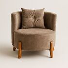 Poltrona Orgânica Curva Luna Veludo - Montanaris Decor - Velu